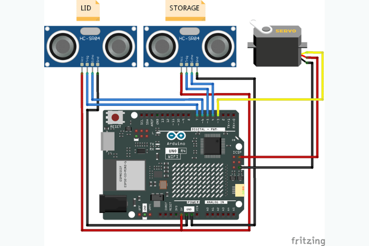 Smart Bin Circuit Diagram