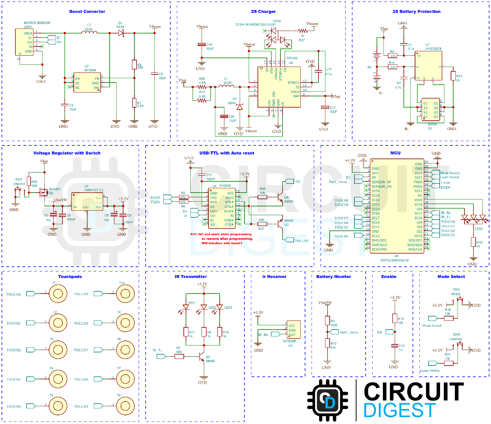 Smart Universal Remote Schematic