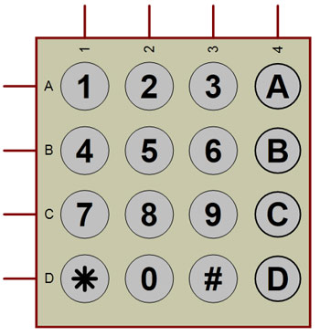 4x4 Matrix Keypad