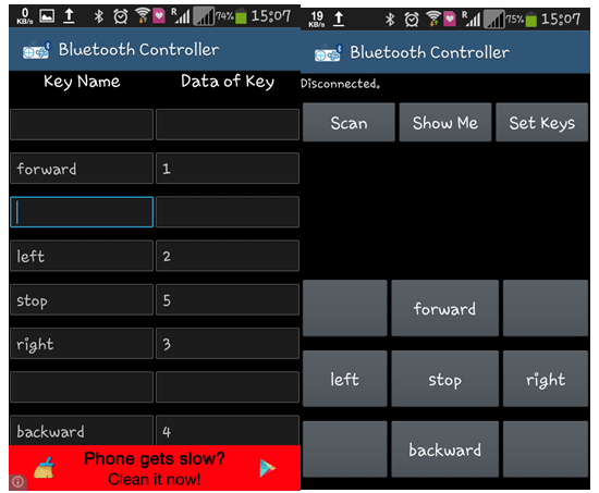 Bluetooth Controller Android App