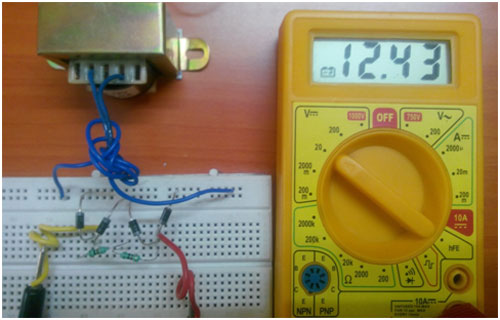 Full wave rectifier circuit without filter