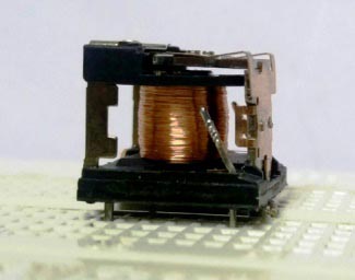 Picture of internal mechanical parts of relay