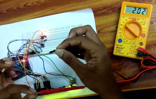 arduino based digital ammeter testing