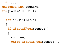 Counting RPM in Tachometer