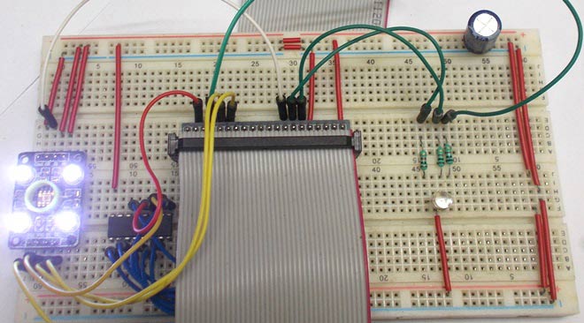 detecting-colors-using-Raspberry-pi-and-Color-sensor-setup