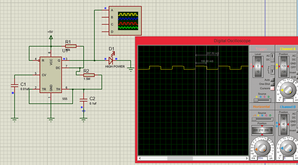 Strobe Light Circuit Simulation