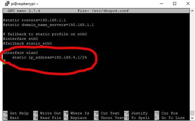 Configure a Static IP address for the wireless Port