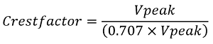 Crest factor formula