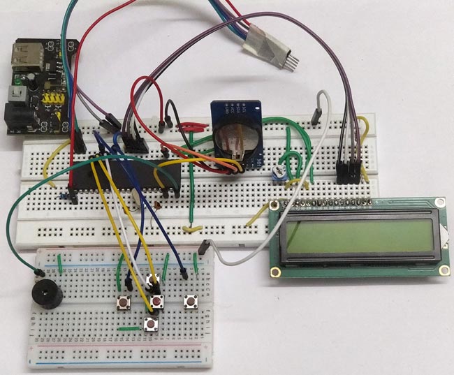 Digital Alarm Clock Circuit hardware