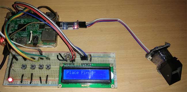 Fingerprint Sensor Interfacing with Raspberry-Pi in action