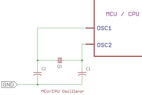 Giving Clock to Microprocessor using Crystals