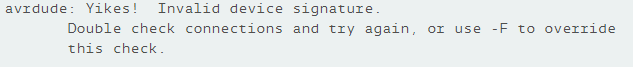 Invalid Device Signature Arduino Error