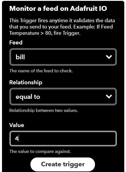 Monitor a feed on Adafruit IO using IFTT