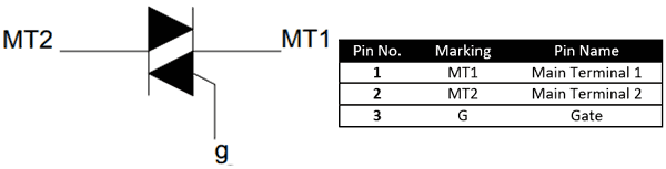 TRIAC Pinout