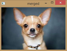 Merged Image with all Color Components using OpenCV