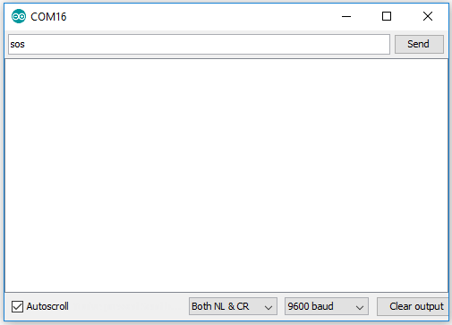 Sending SOS to Arduino Morse Code Generator