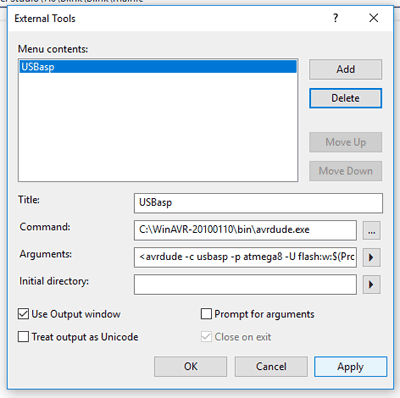 Set Initial Directory on Atmel Studio 7 for Programming AVR Microcontroller Atmega16