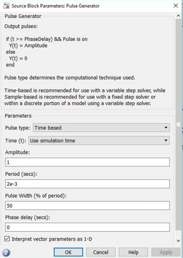 Setting Parameters for Gate Pulse Generator