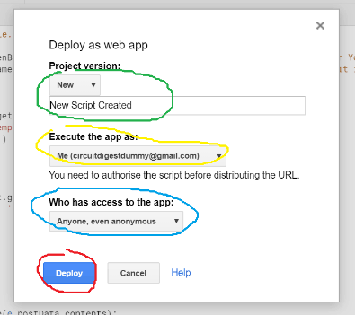 Setting up Script for Logging Data