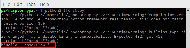 Successfully Installed TensorFlow in Raspberry Pi