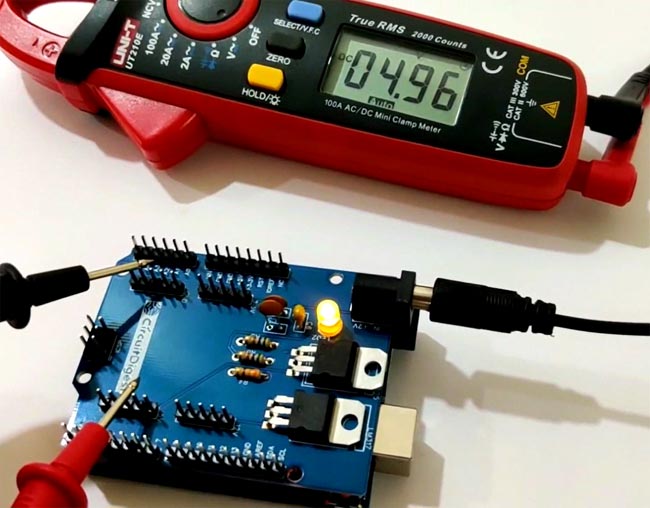 Testing 3.3v Power Supply Arduino Shield