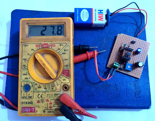 Testing DC to DC Boost Converter Circuit