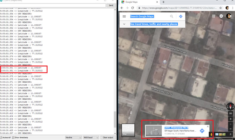 Testing GPS module with STM32F103C8 to get Location Coordinates