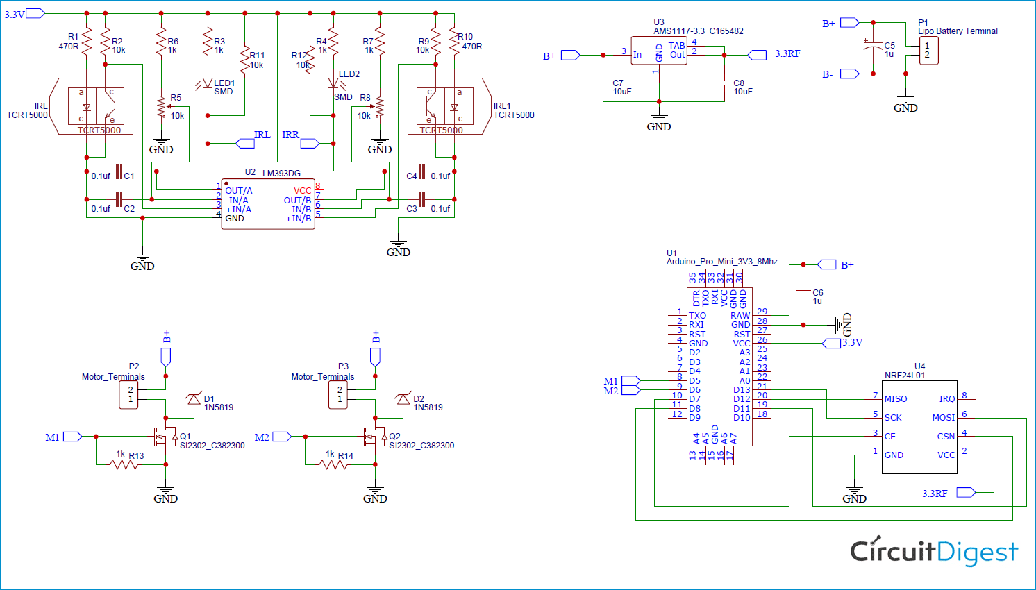 Arduino RC Car Circuit Diagram