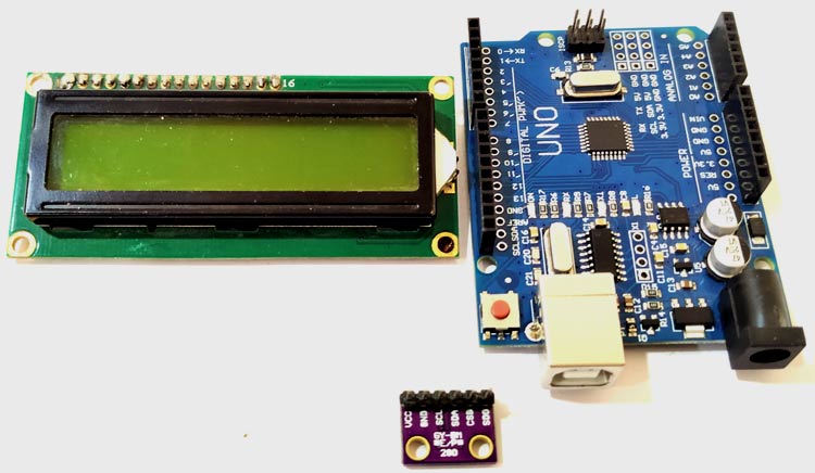 Arduino BMP280 Pressure Sensor & LCD