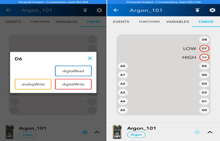 Particle Argon Setup