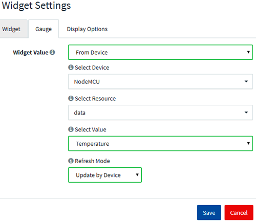 Device Widget Settings