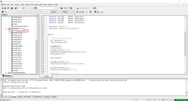 STM8 LCD Header File