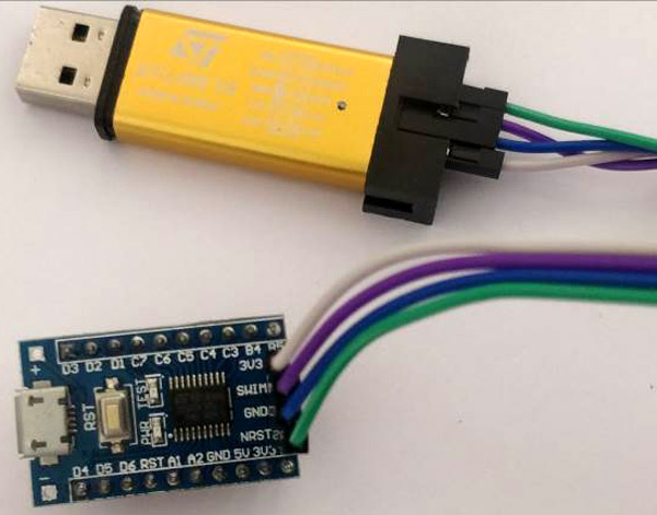 STM8S Development board with ST-Link V2