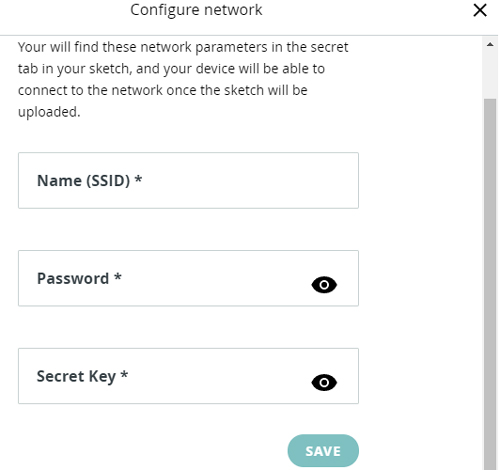 Arduino Cloud IoT Network Configuration