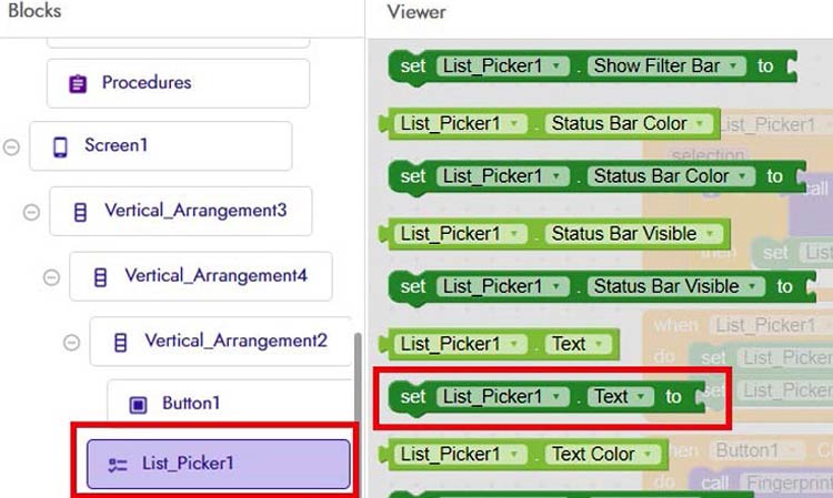 Kodular Blocks for Biometric Lock