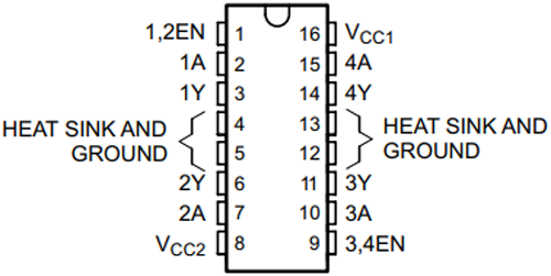 L293D Motor Driver IC 