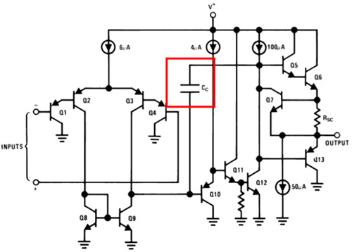 LM324 Op-Amp Internal Circuit