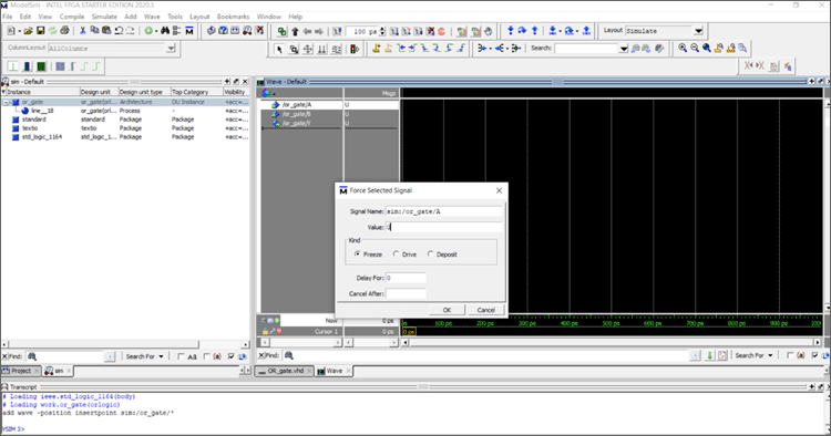 ModelSim AND Gate 