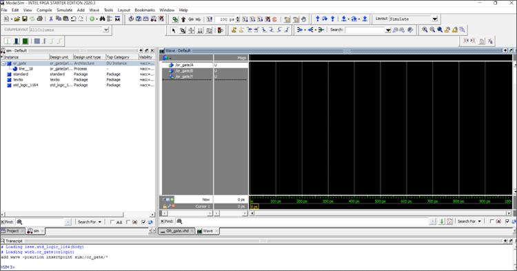 ModelSim Waveform