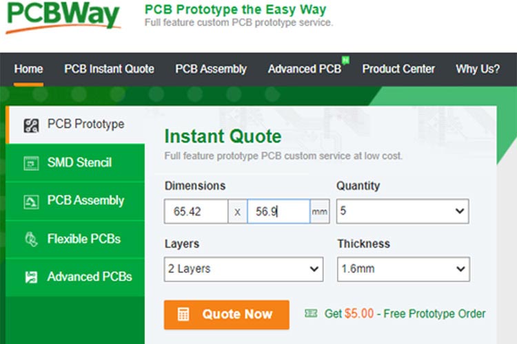 PCBWAY Instant Quote