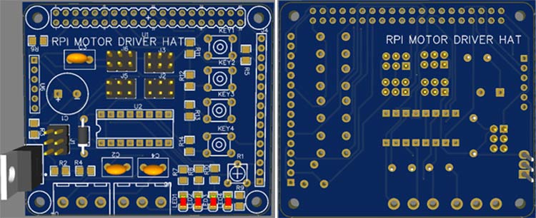 Raspberry Pi Motor Driver HAT PCB