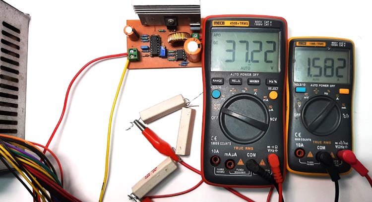 TL494 Buck-Boost Converter Testing 