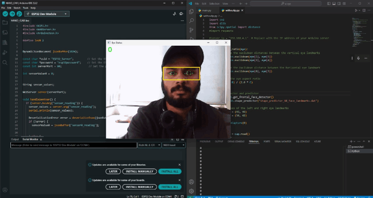 Open Eye Detection Using In-Car Drowsiness Detection with Maixduino