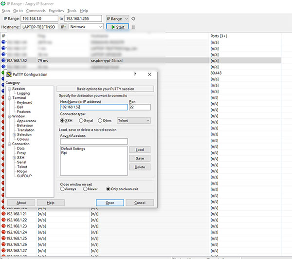 Raspberry Pi Putty Configuration