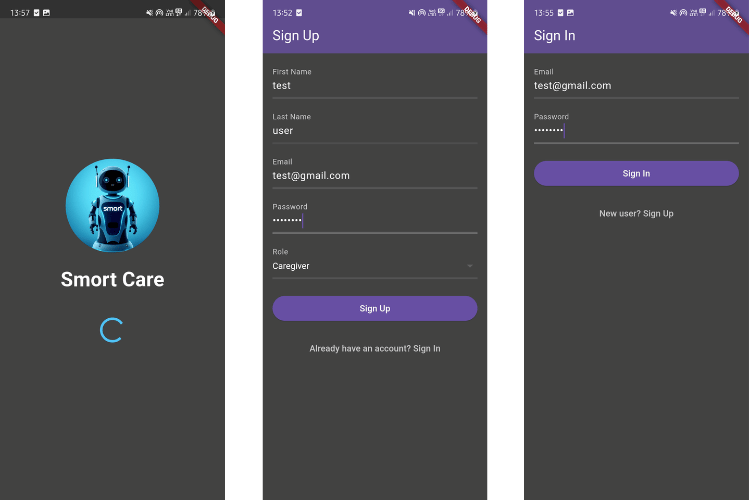 Smort Care Sign-In UI