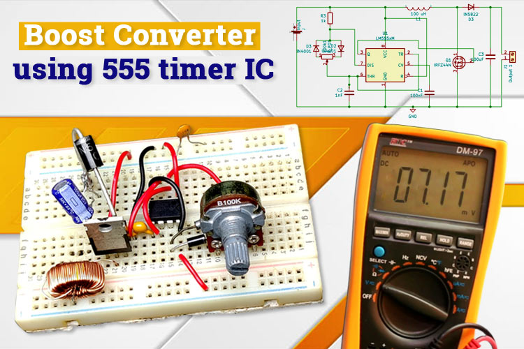 555 Timer based DC DC Boost Converter