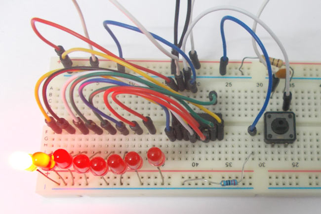 Decimal Counter Circuit using IC 4017