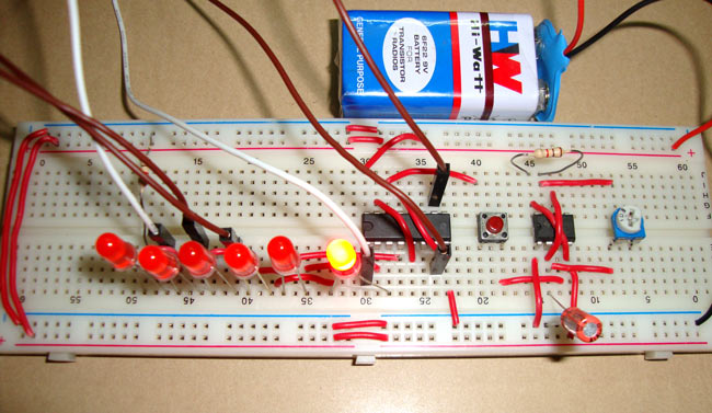 Digital Dice Circuit using 555 Timer IC