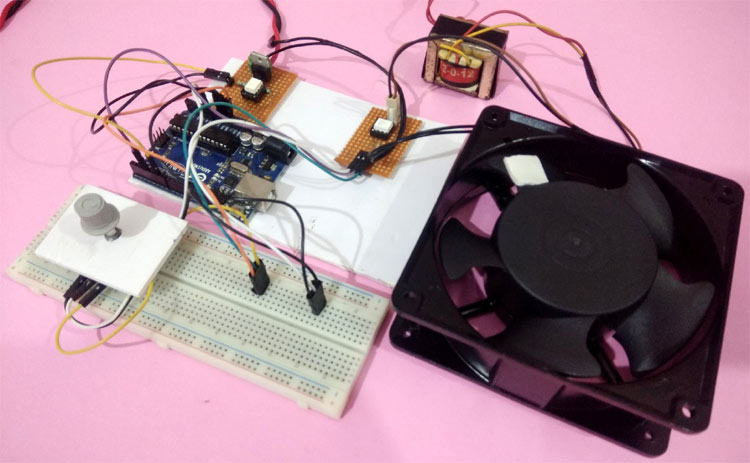 AC Fan Speed Control using Arduino and TRIAC