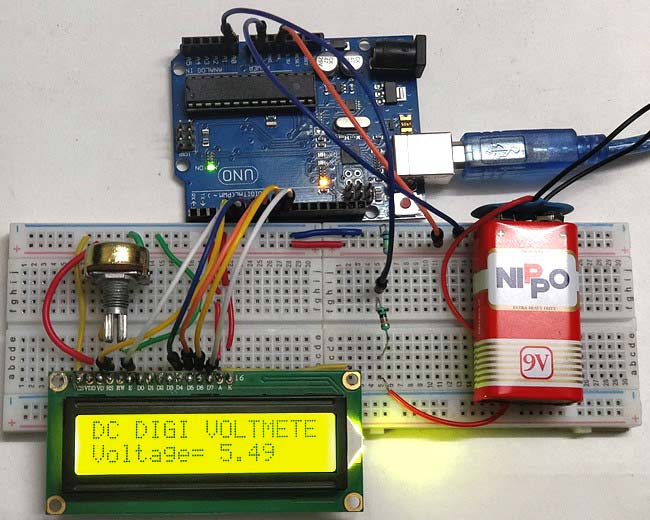 Simple Arduino Digital Voltmeter